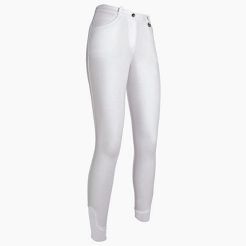 Children riding breeches HKM  KATE silicone full seat, white/ 10540