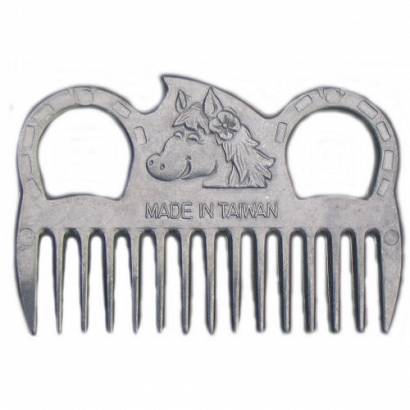 23212 STALLION Aluminium mane comb with horse head 