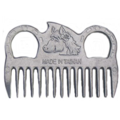 23212 STALLION Aluminium mane comb with horse head 