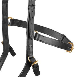 Ogłowie anatomiczne bezwędzidłowe HORZE Orlando czarne / 10125 - 3