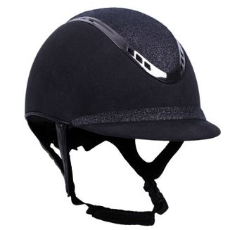 Kask jeździecki QHP GLITZ z atestem VG1 - czarny