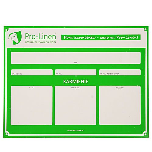PRO-LINEN Tabliczka na boks