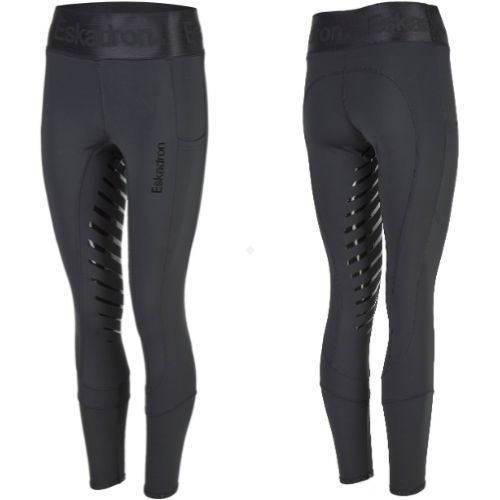 Bryczesy - legginsy damskie ESKADRON DYNAMIC Equestrian Fanatics Jesień - Zima 2021/22 - kolor czarny - black