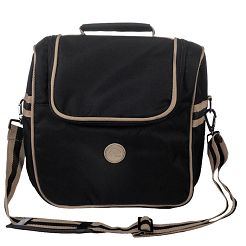 Grooming brush bag HKM Joules black- beige / 1485