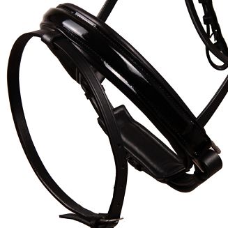 DAW-MAG Ogłowie podszywane lakierowane z nachrapnikiem szwedzkim - zaciskowym / 140231 - 5