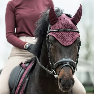 Ear bonnet HKM Daphne, Bordeaux / 14617 - 3