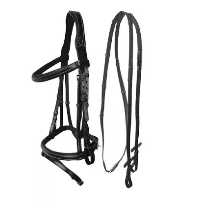 Anatomical bridle, padded, Miya with flash noseband, brown/ 38020