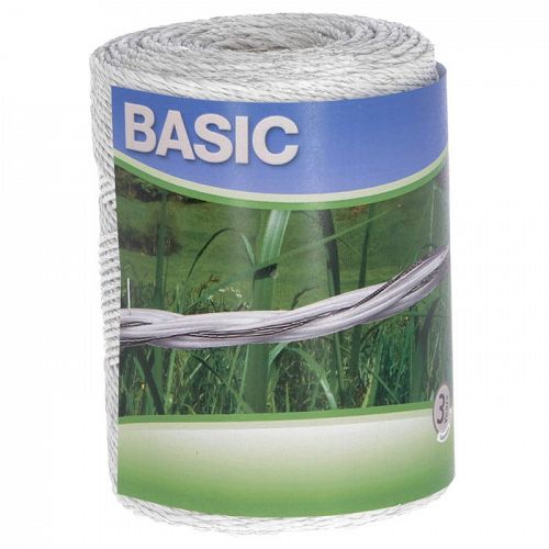 Electric fence rope KERBL Basic 500m, white / 11-0552