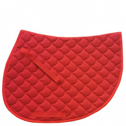 Cotton saddle pad - shaped  MUSTANG Fale - red