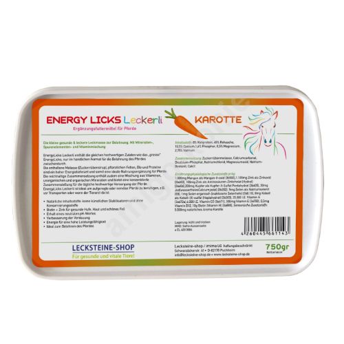 Lick ENERGY LICKS Carrot / 750g