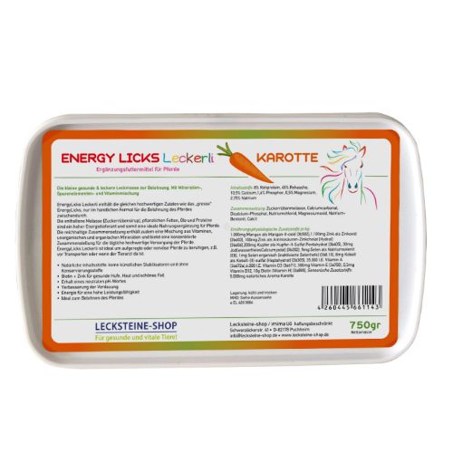 Lizawka ENERGY LICKS Marchew / 750g