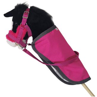 Rug for HOBBY HORSE, nylon and fleece, fuchsia and hearts - 2