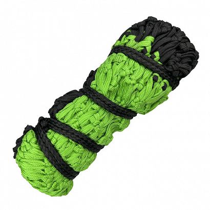 Hay net DUO length 110cm, mesh size 4, 5cm, black and green