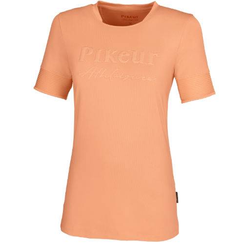 Koszulka jeździecka damska PIKEUR Loa,  Athleisure Wiosna Lato 2022 - kolor pomarańczowy - mandarine orange