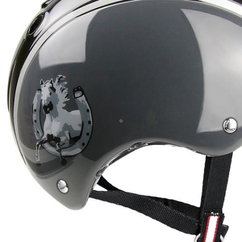 Kask jeździecki CASCO NORI z atestem VG01  - horseshoe shine