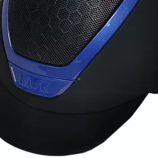 Kask jeździecki KASK Dogma PAINTED czarny z ramką electric blue r. 57 / HHE00027.367 - 2