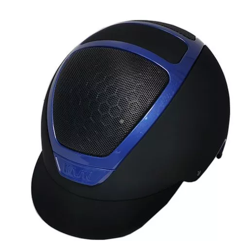 Kask jeździecki KASK Dogma PAINTED czarny z ramką electric blue r. 57 / HHE00027.367