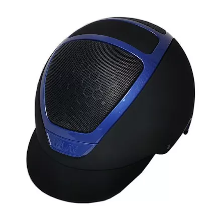 Kask jeździecki KASK Dogma PAINTED czarny z ramką electric blue r. 57 / HHE00027.367