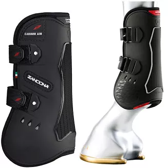 Ochraniacze ZANDONA Carbon Air Velcro Tendon -  zapinane na rzepy - przód / E2110/V  - 2