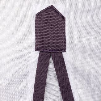 Derka siatkowa z kapturem i maską HORZE La Paz Fly Set, White and Black Plum/ 24845 - 5