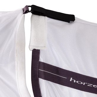 Derka siatkowa z kapturem i maską HORZE La Paz Fly Set, White and Black Plum/ 24845 - 8