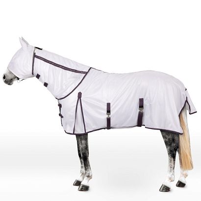 La Paz Fly Set HORZE with Rug, Detachable Neck and Mask, White snad Black Plum/ 24845