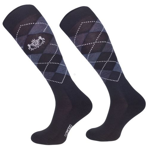 Podkolanówki jeździeckie  Merino ROMBY Fioletowe / SJPW 10