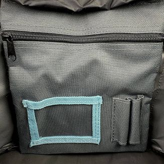 Grooming Accessories Bag HORSENJOY Large, Grey with Blue Tape - 3