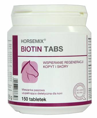 DOLFOS HORSEMIX BIOTIN TABS Mieszanka paszowa uzupełniająca dietetyczna dla koni - 150 tabletek