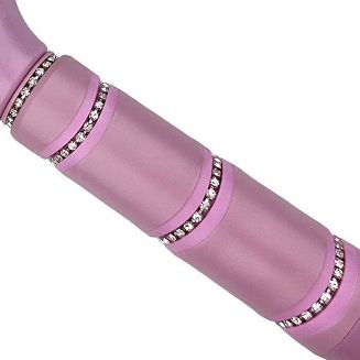 Mane and Tail Brush NELA round shape with handle, lilac. - 2