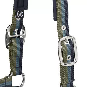 Headcollar ESKADRON Double Pin, Navy-Steel Blue-Olive / 420175 - 2