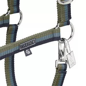 Headcollar ESKADRON Double Pin, Navy-Steel Blue-Olive / 420175 - 4