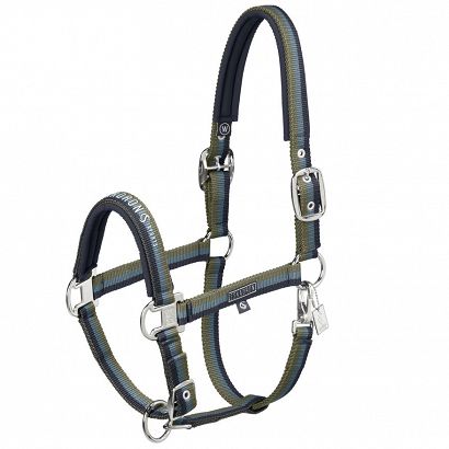 Headcollar ESKADRON Double Pin, Navy-Steel Blue-Olive / 420175
