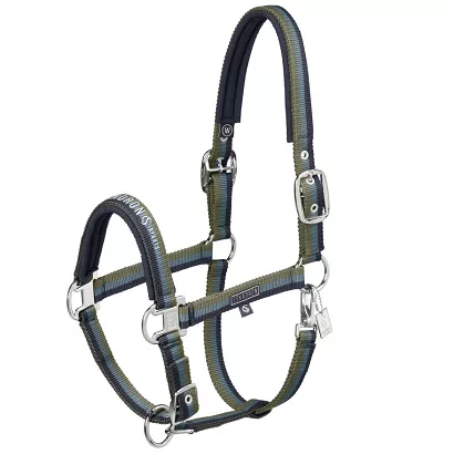 Headcollar ESKADRON Double Pin, Navy-Steel Blue-Olive / 420175