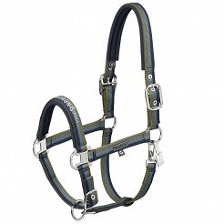 Headcollar ESKADRON Double Pin, Navy-Steel Blue-Olive / 420175