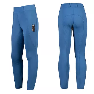 Bryczesy Legginsy jeździeckie, dziecięce HKM Mia z silikonowym pełnym lejem, Blue / 15339 - 2