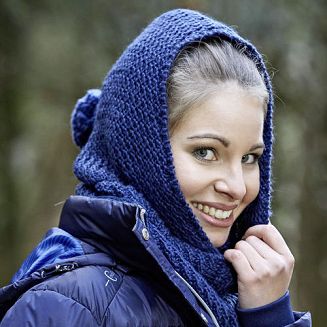 Szalik z kapturem COVALLIERO Jesień-Zima 2020 / 3222 dark blue