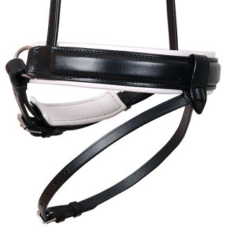 Kolor czarny z białym podszyciem.