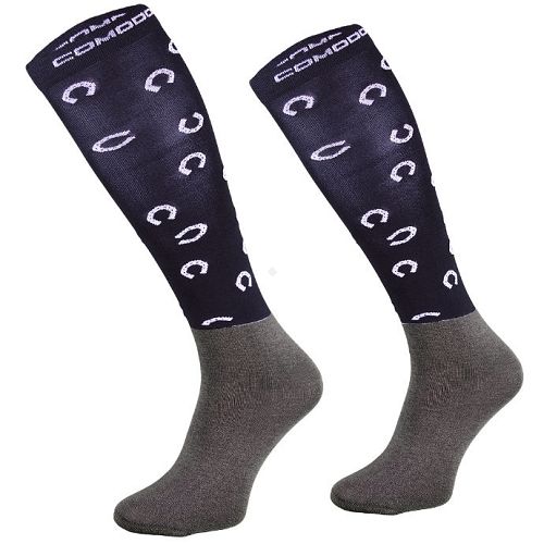 Riding Socks SPJM HORSESHOE 02 Navy / White