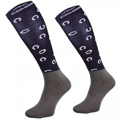 Summer microfiber socks / SPJM HORSESHOE  02 - Navy