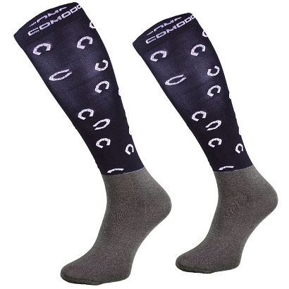 Riding Socks SPJM HORSESHOE 02 Navy / White
