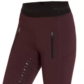 Bryczesy - legginsy ocieplane damskie SCHOCKEMÖHLE Sporty Winter, wine / 2171-00053 - 3