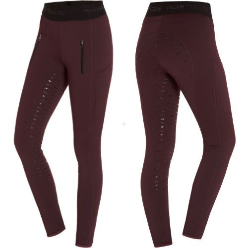 Bryczesy - legginsy ocieplane damskie SCHOCKEMÖHLE Sporty Winter, wine / 2171-00053