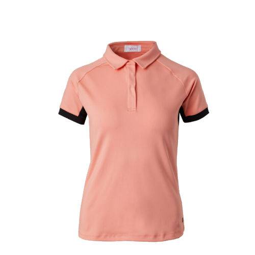 Koszulka polo młodzieżowa HORZE Laura, Wiosna - Lato 2022 - kolor różowy corydalis blue / COLB