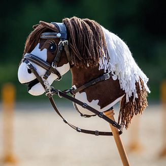 Hobby Horse Bridle QHP Luxury Stitched  – Brown / 5616 - 2