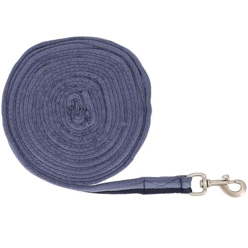 Lonża QHP z miękkiej taśmy 8m Misty Blue / 1213