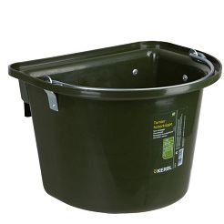 Plastic Feed Manger KERBL with Hanging Bracket and Hooks – Dark Green 12 l / 3280