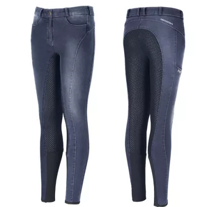 Bryczesy młodzieżowe PIKEUR Tesia  jeans, z pełnym silikonowym lejem / 149216477