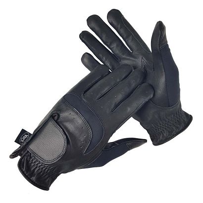 Riding Gloves ALMA Y Leather, Black