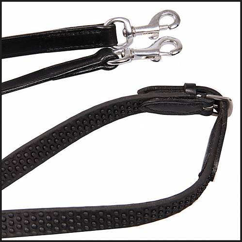 02L DAW-MAG Rubber and leather draw reins 